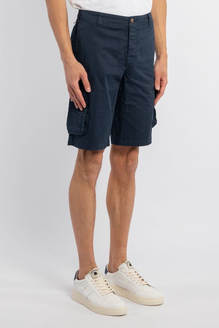 Freeport pantaloncini cargo uomo in cotone blu-3