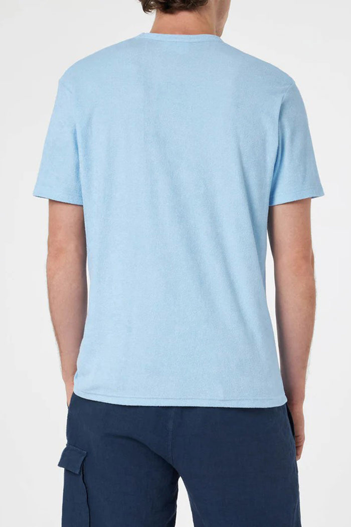 T-shirt Gary azzurra in spugna con ricamo St. Barth-3