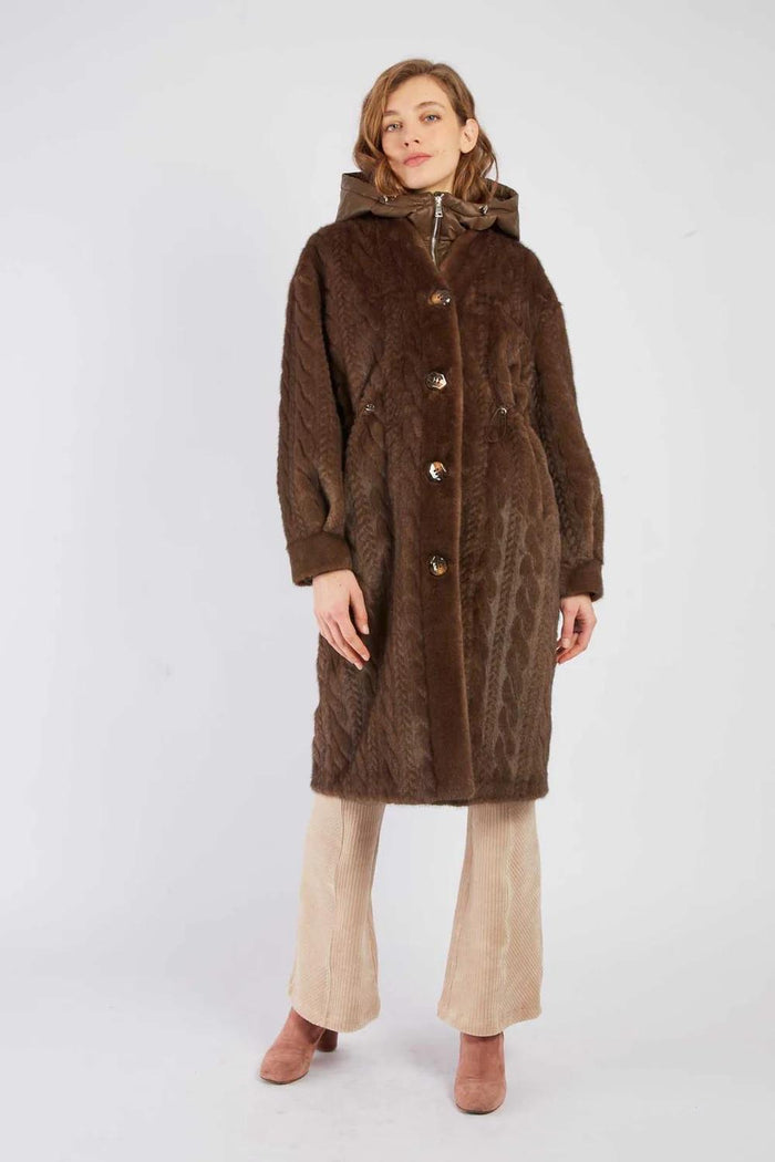 Cappotto lungo in pelliccia sintetica RIVERDALE-5