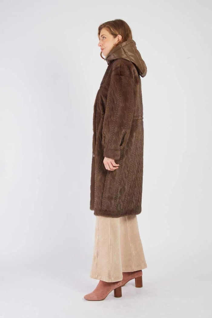 Cappotto lungo in pelliccia sintetica RIVERDALE-3