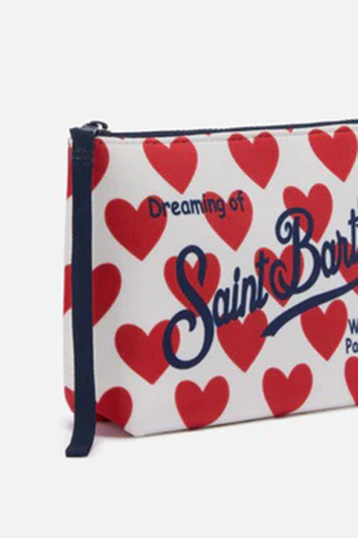 <BR/>Pochette Aline effetto lana con stampa cuori-2