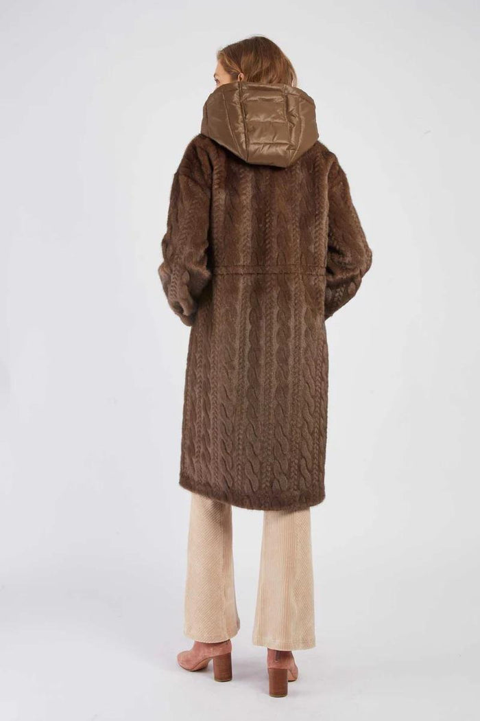 Cappotto lungo in pelliccia sintetica RIVERDALE-4