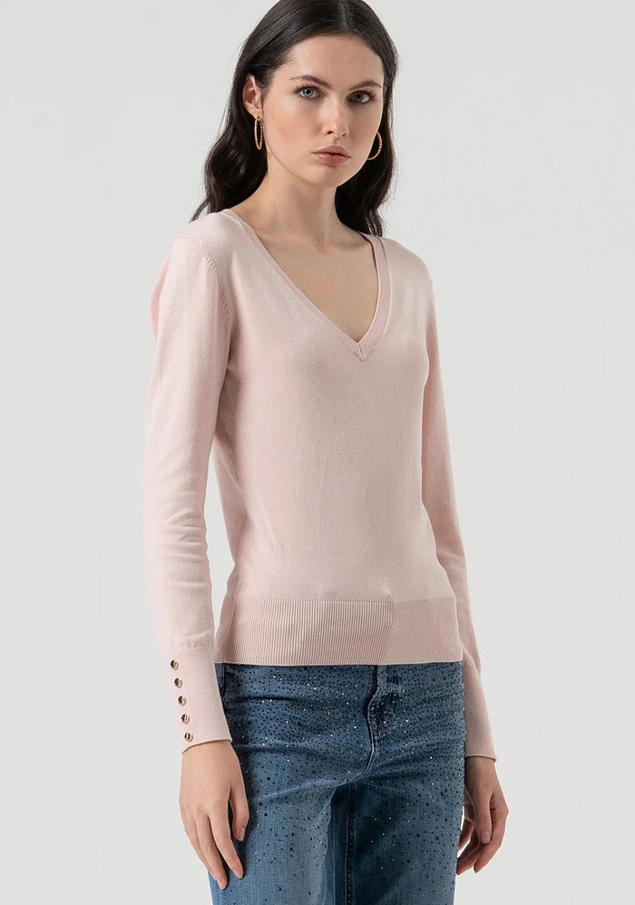Maglia regular con scollo a V-3