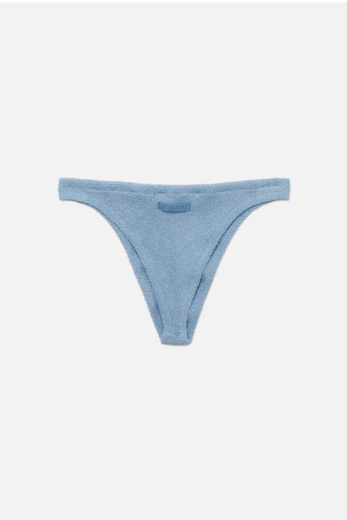 Naomi slip mare cheeky in lurex stropicciato colore avio blu-2