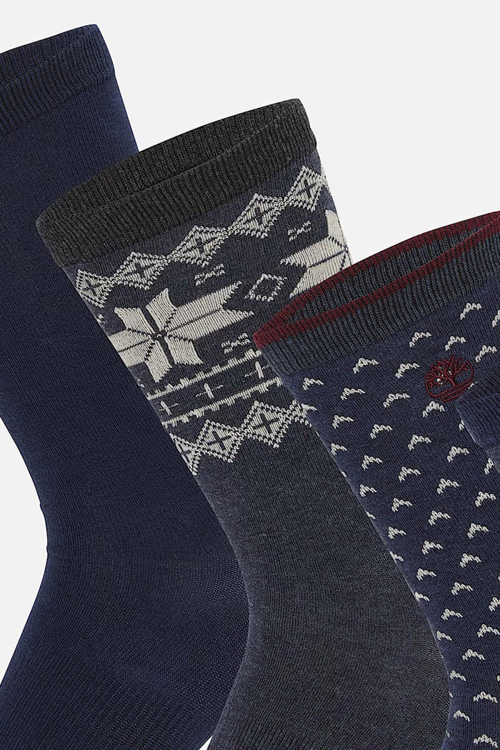 Sei Paia di Calzettoni in Confezione Regalo da Uomo in blu scuro-3
