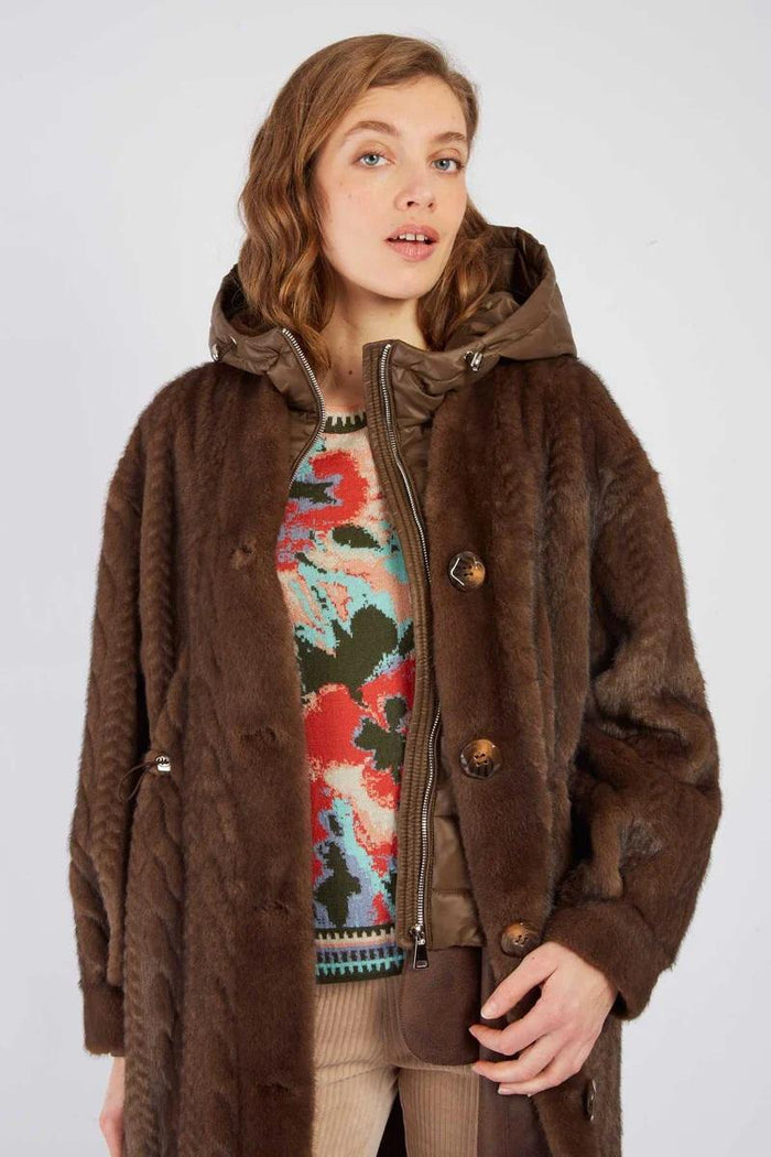 Cappotto lungo in pelliccia sintetica RIVERDALE-6