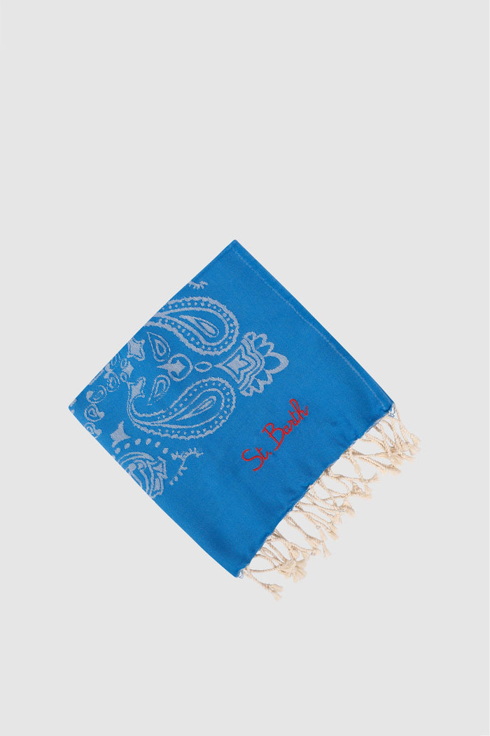 Telo Mare Blu Paisley in Cotone-2