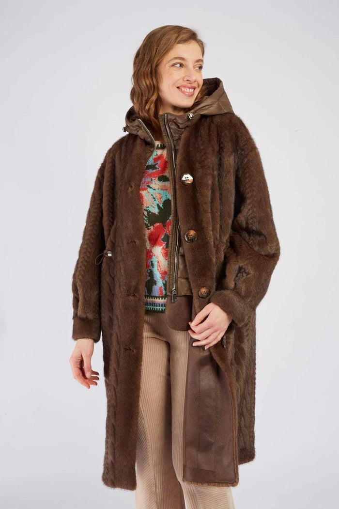 Cappotto lungo in pelliccia sintetica RIVERDALE-7
