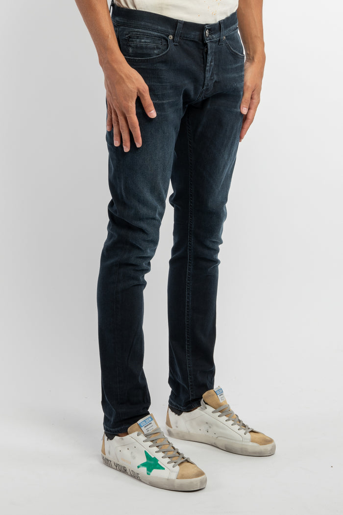 Jeans skinny George in denim stretch blu scuro-3