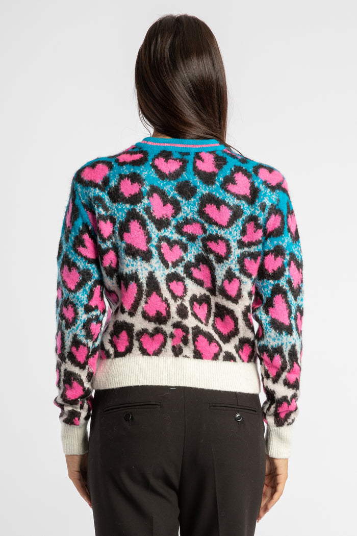 New Queen Crop Soft P morbido maglione da donna girocollo con stampa leopardata a cuori-5