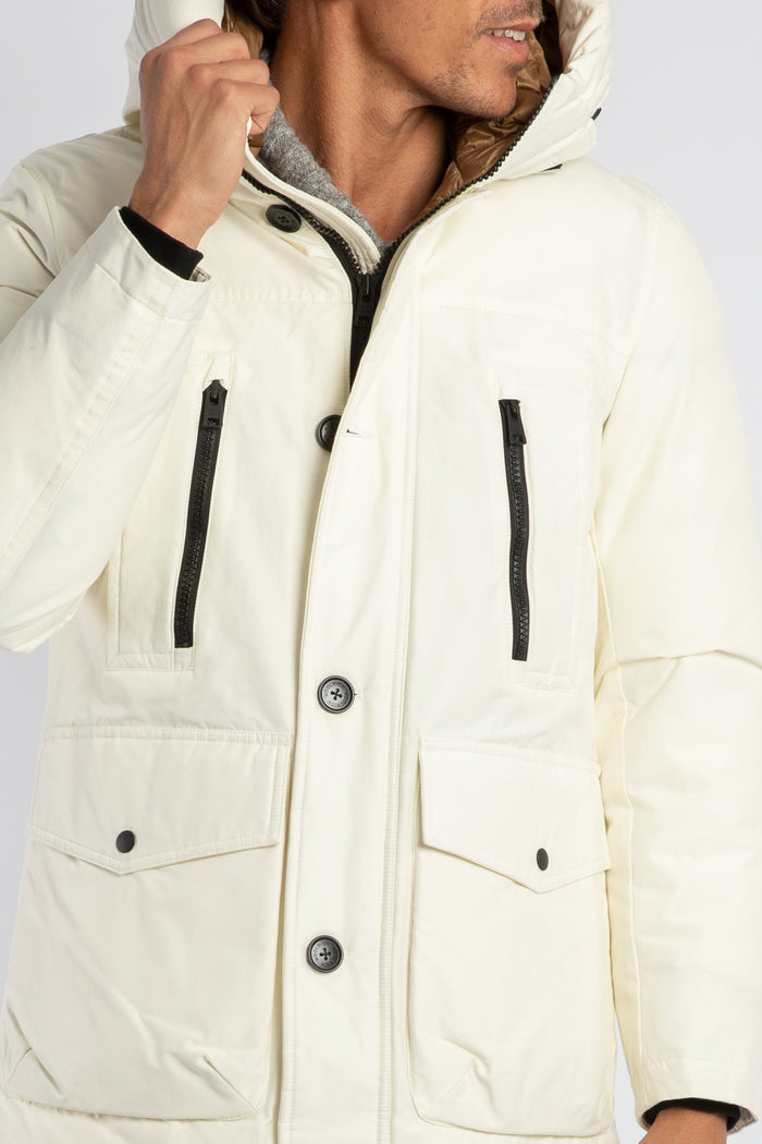 Arctic Parka Evolution in Ramar Cloth Arctic White-3