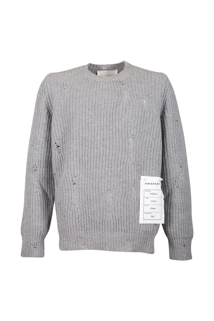 Maglione girocollo grigio-4