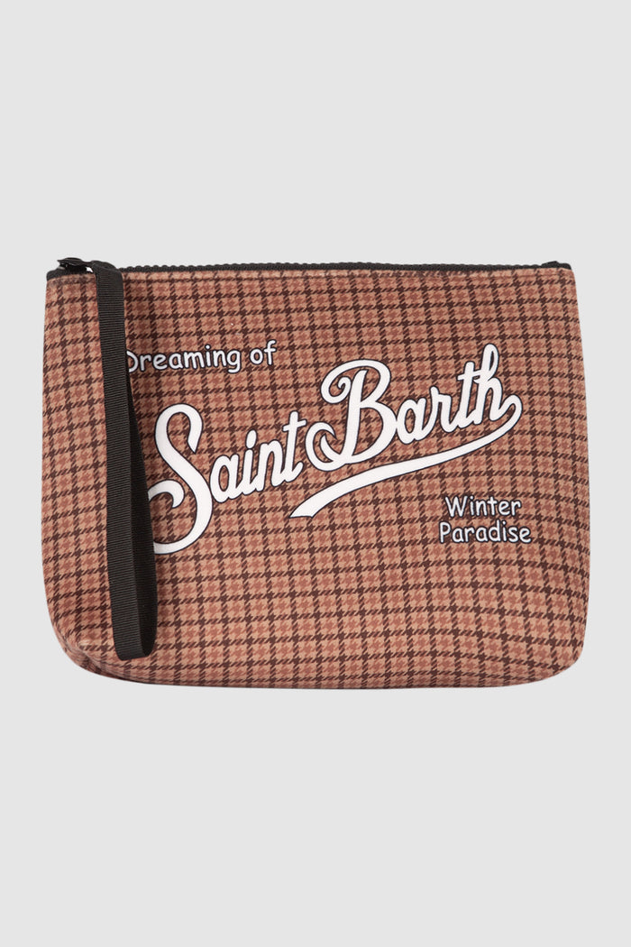 Aline pochette stampa tartan a quadretti-1