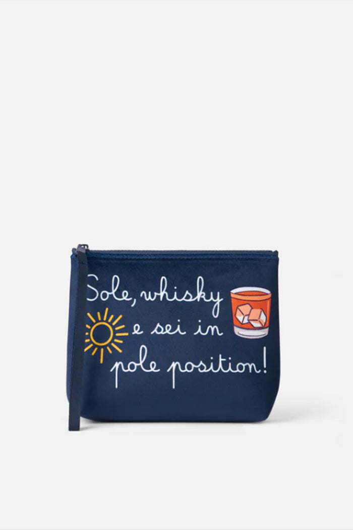 Pochette Wooly Aline con stampa Sole, whisky e sei in pole position | VACANZE DI NATALE EDIZIONE SPECIALE-1