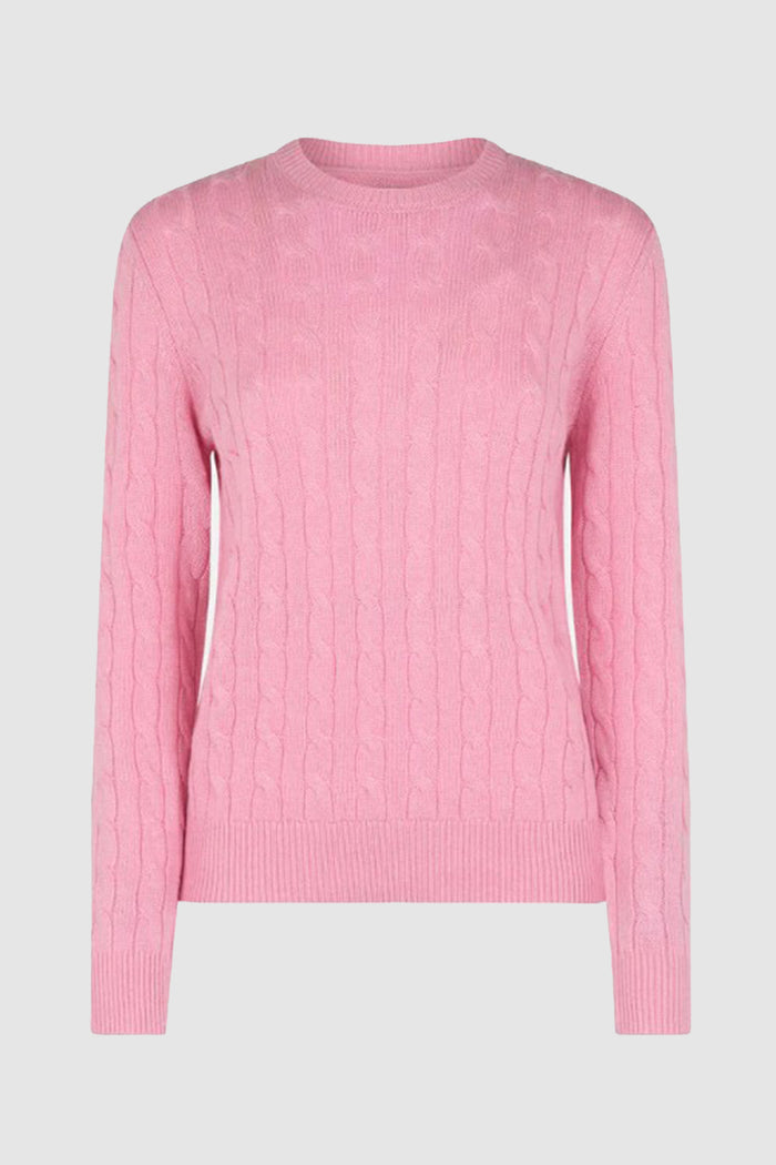 Sorbonne maglione in misto cashmere lavorato a maglia rosa-1