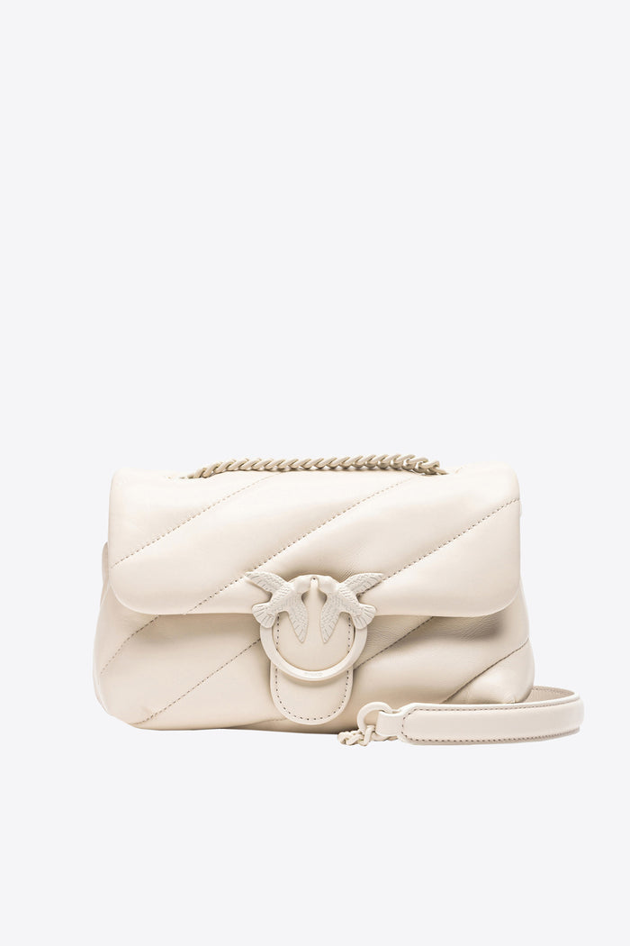 Mini Love Bag Puff in nappa color block