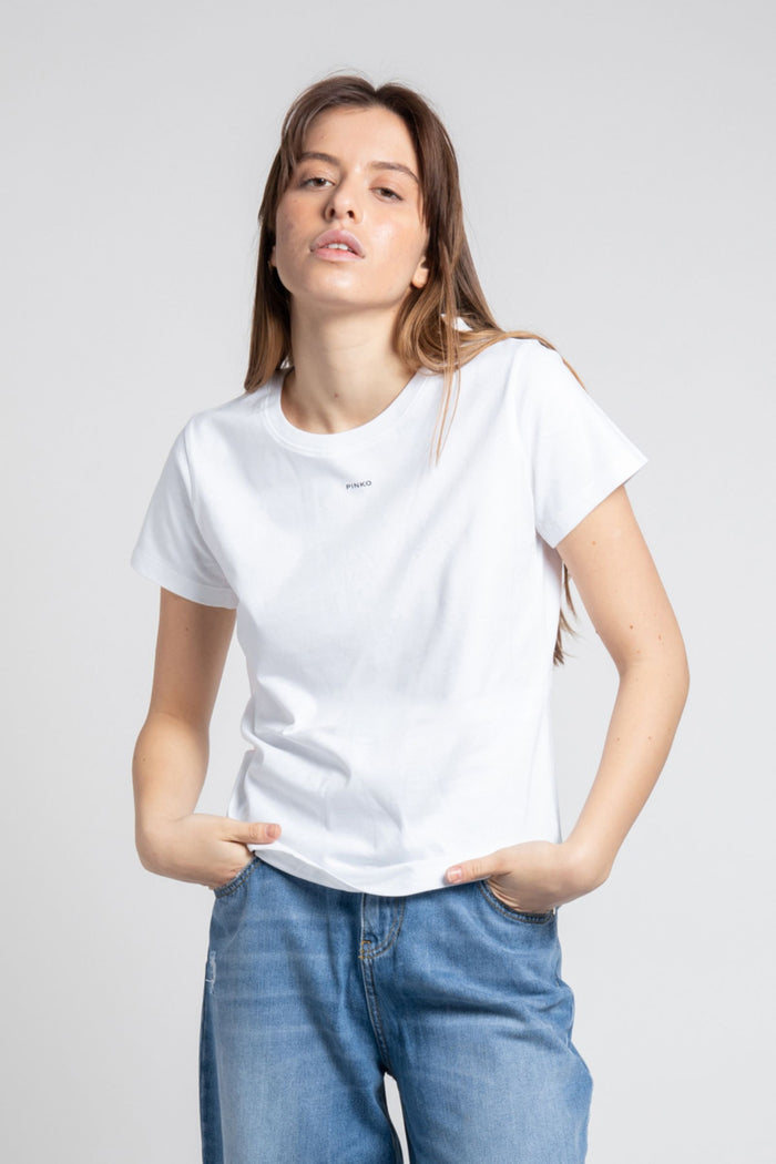 Basico t-shirt con micro logo Pinko