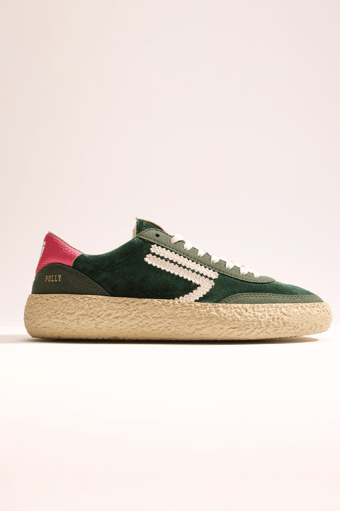 Sneakers Polly Velvet Smeraldo