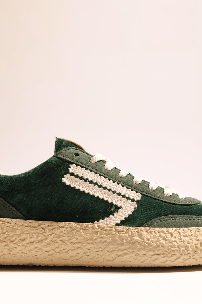 Sneakers Polly Velvet Smeraldo-3