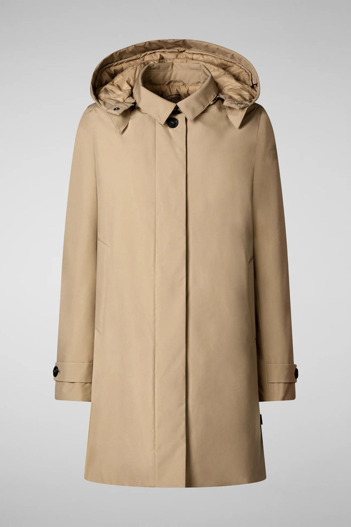 Embie cappotto con cappuccio Stardust Beige-4