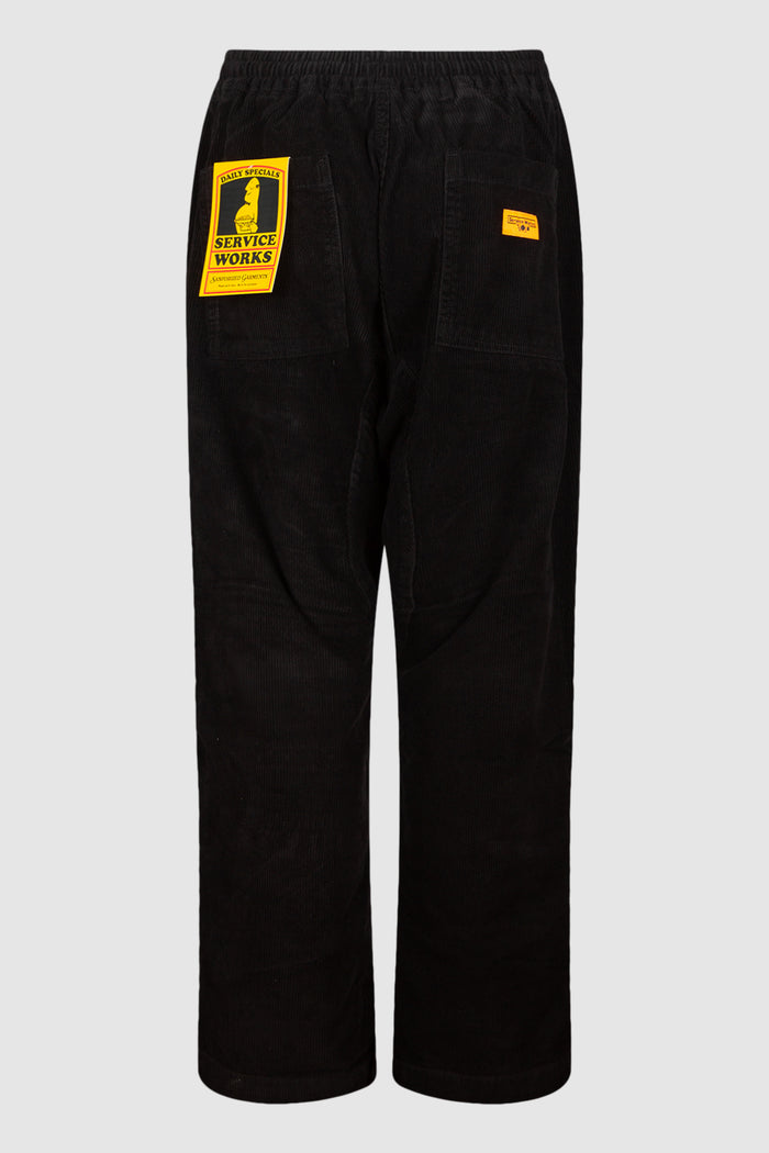 Corduroy Chef Pants Black-2