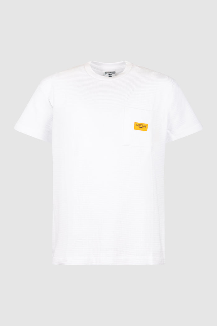 T-shirt Waffle Pocket White