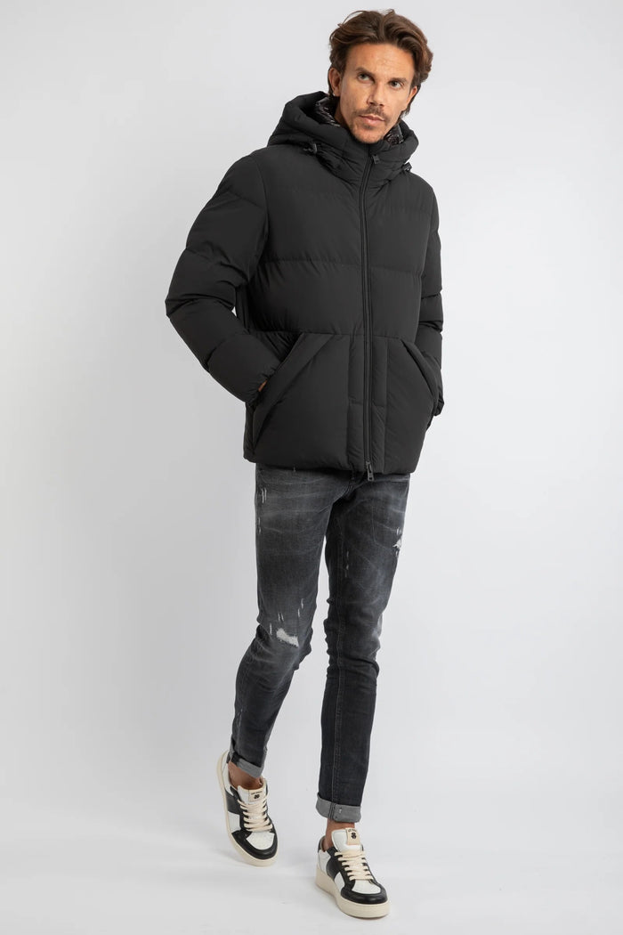 Piumino Sierra Supreme in nylon elasticizzato Black-1