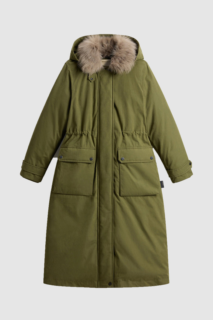 Arctic Parka lungo in Mountain Cloth con cappuccio e pelliccia removibili-1