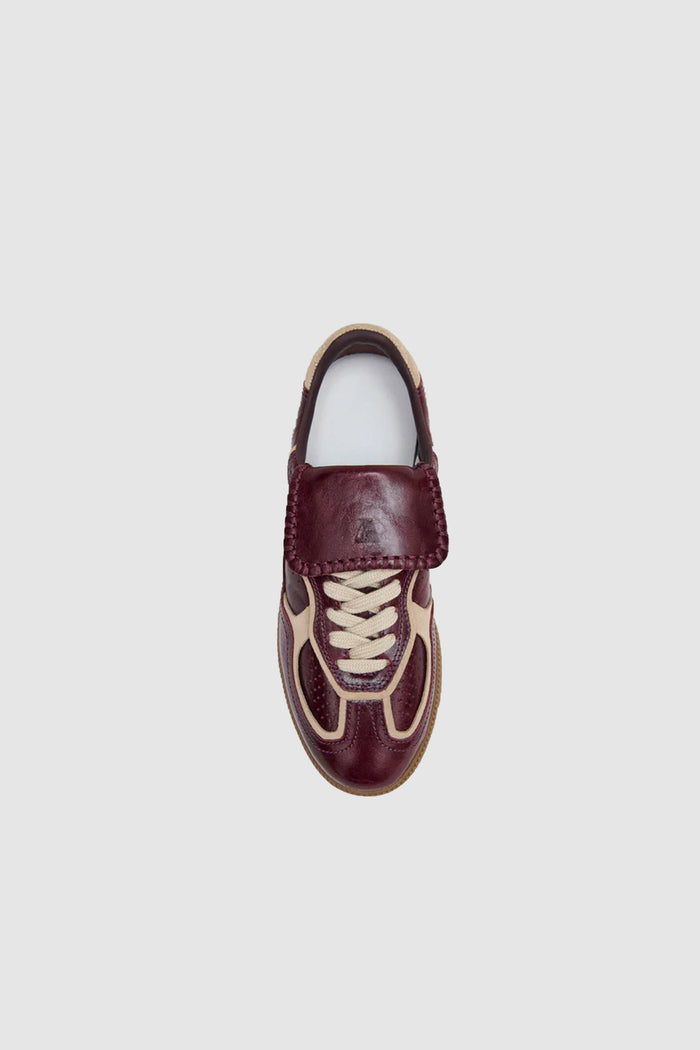 Tb.490 Club Patent Sneakers in Pelle Bordeaux Scuro<BR/>-4