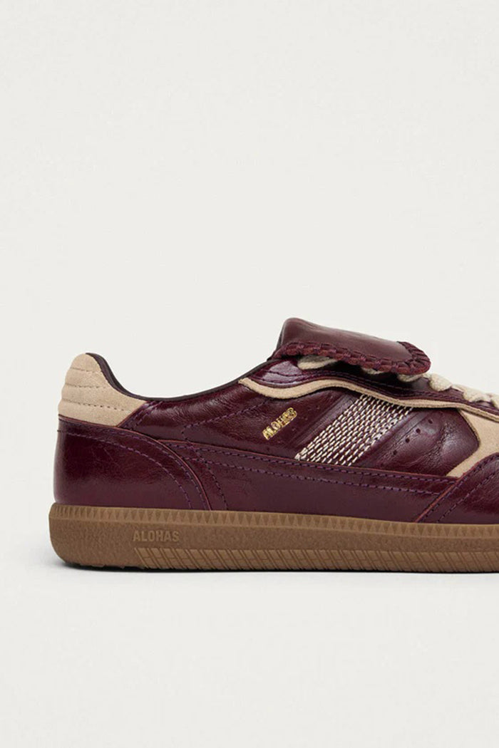 Tb.490 Club Patent Sneakers in Pelle Bordeaux Scuro<BR/>-5