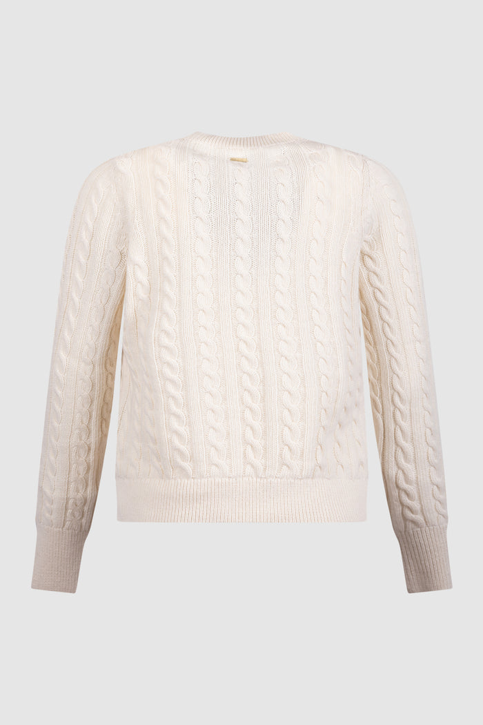 Maglione misto lana Ashdown con taglio morbido e lavorazione a trecce-2