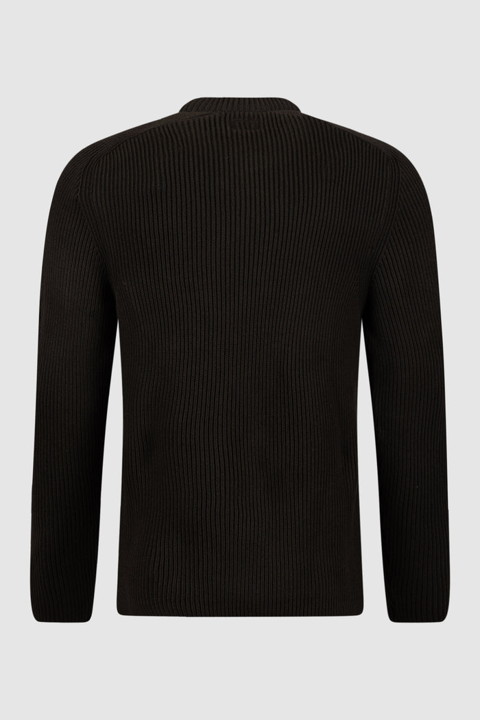 Maglione a girocollo in cotone a coste-2