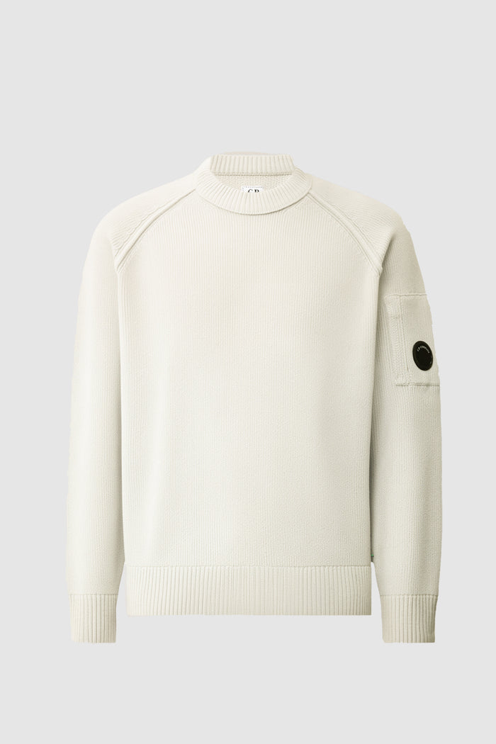 Chenille Cotton Lens Crewneck Sweater-1