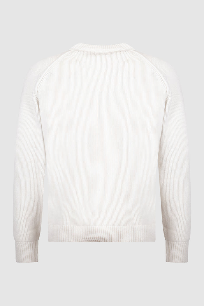 Chenille Cotton Lens Crewneck Sweater-2