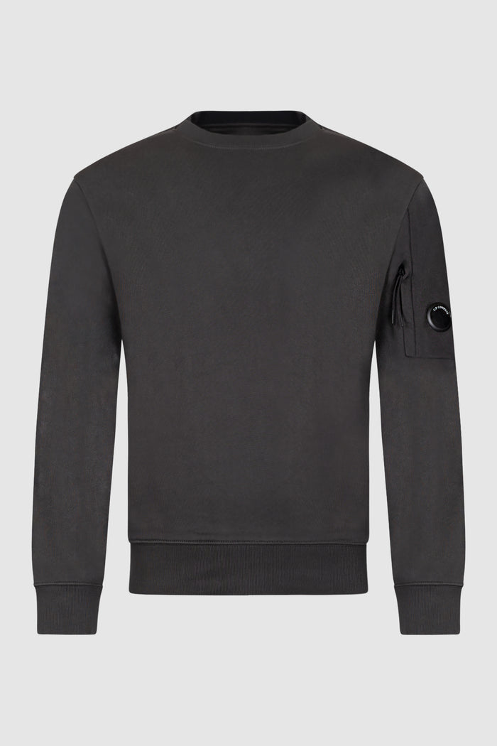 Diagonal Raised Fleece Lens Crewneck Sweatshirt