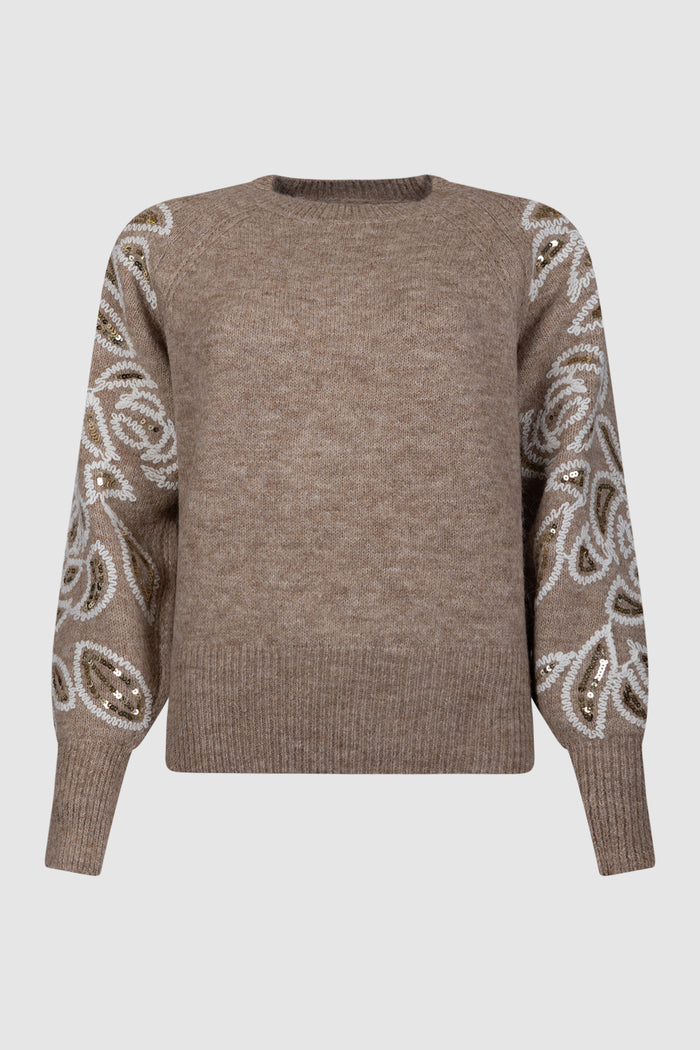 Maglione in maglia con paillettes Natalia