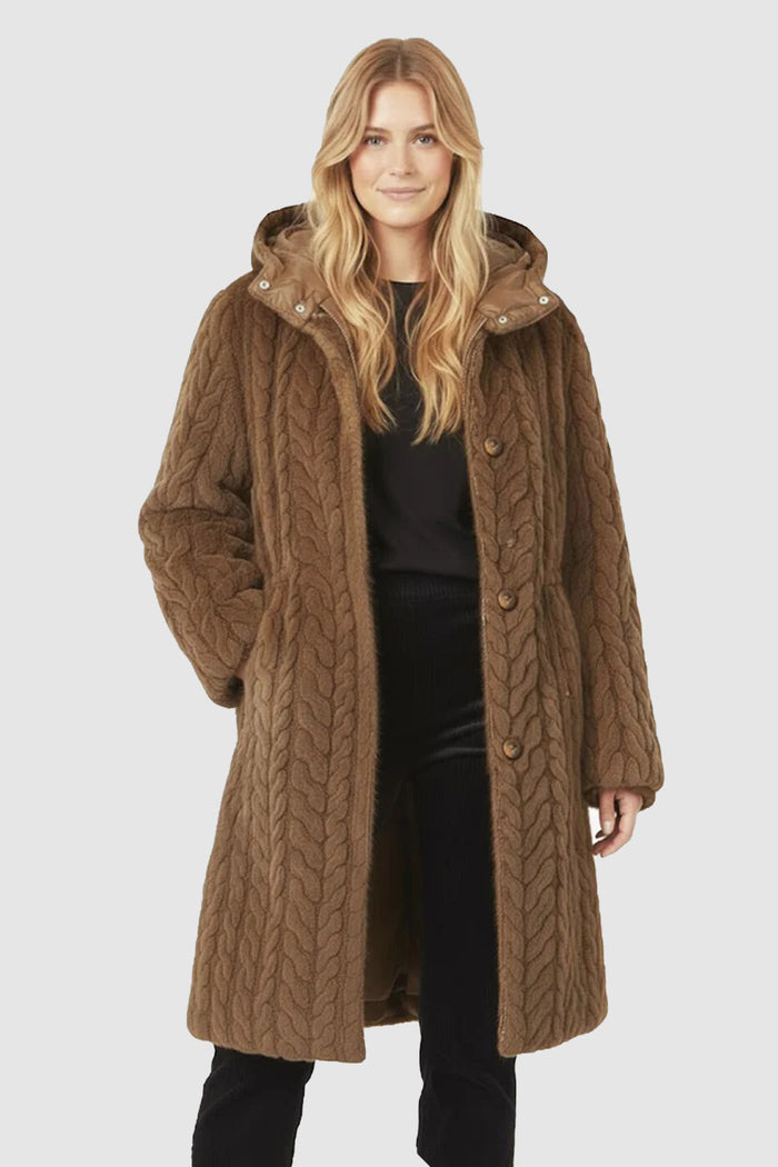 Cappotto lungo in ecopelliccia GIVERDALE-1