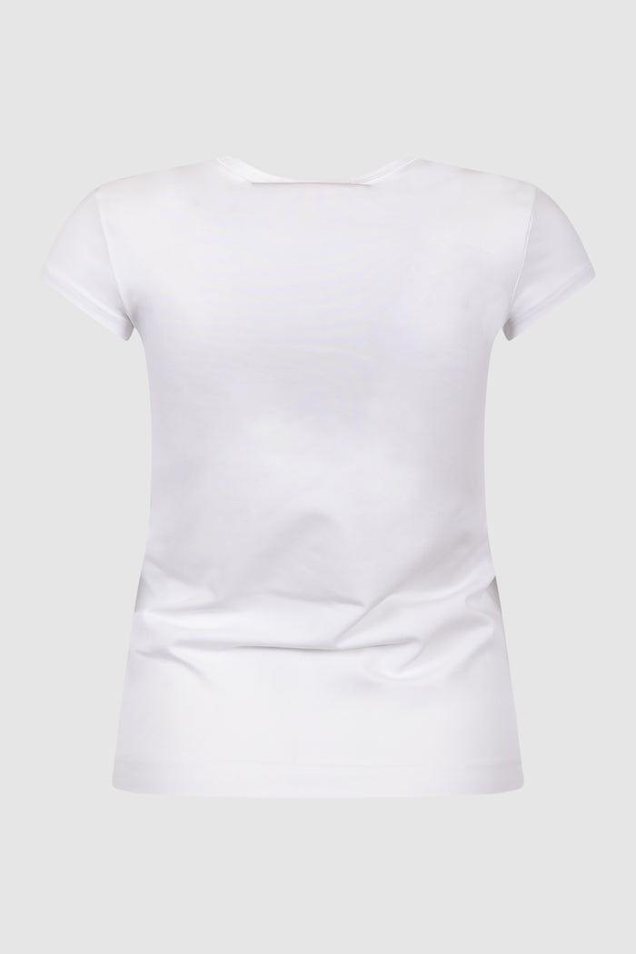 T-shirt con piccolo cut-out ricamato-2