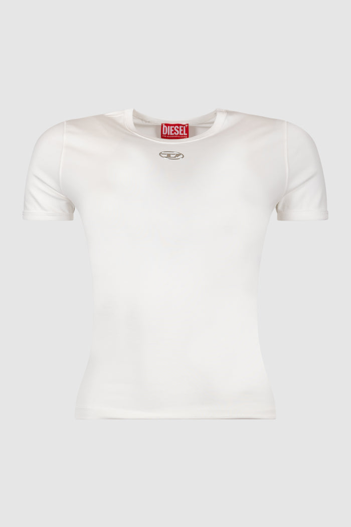 T-shirt slim con Oval D metallico