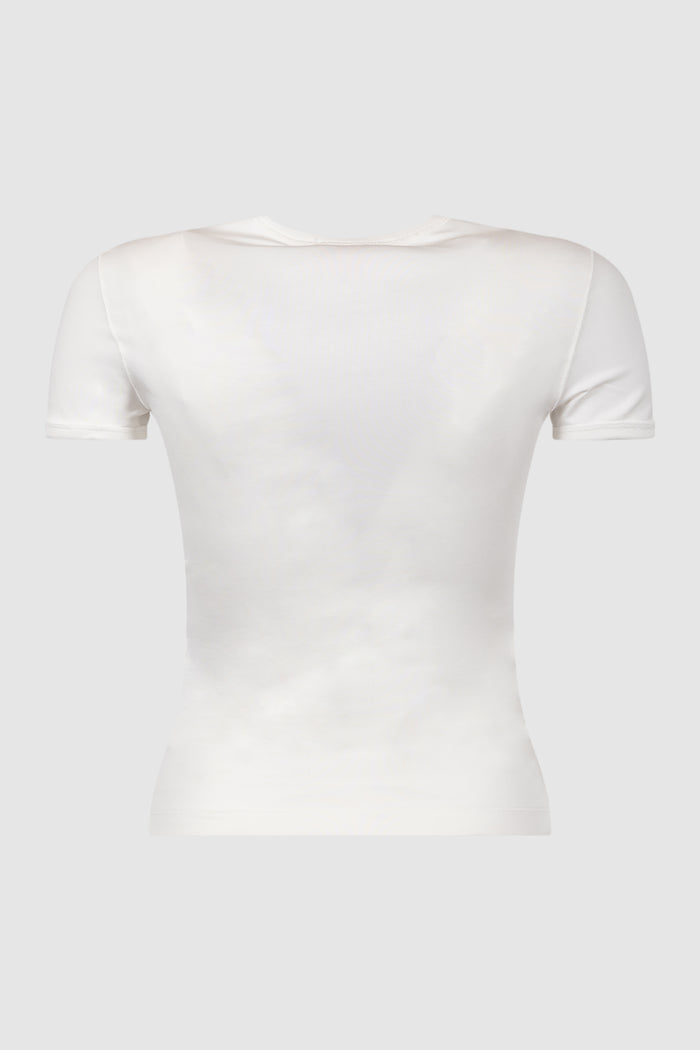 T-shirt slim con Oval D metallico-2