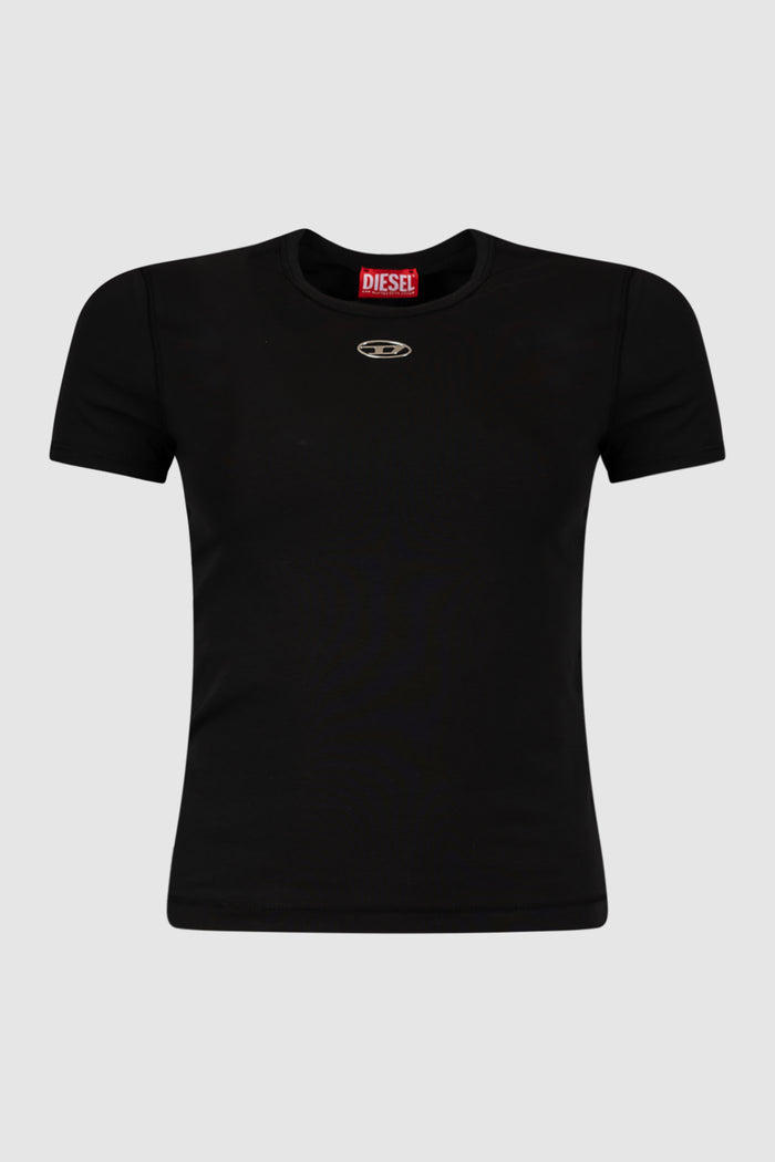 T-shirt slim con Oval D metallico