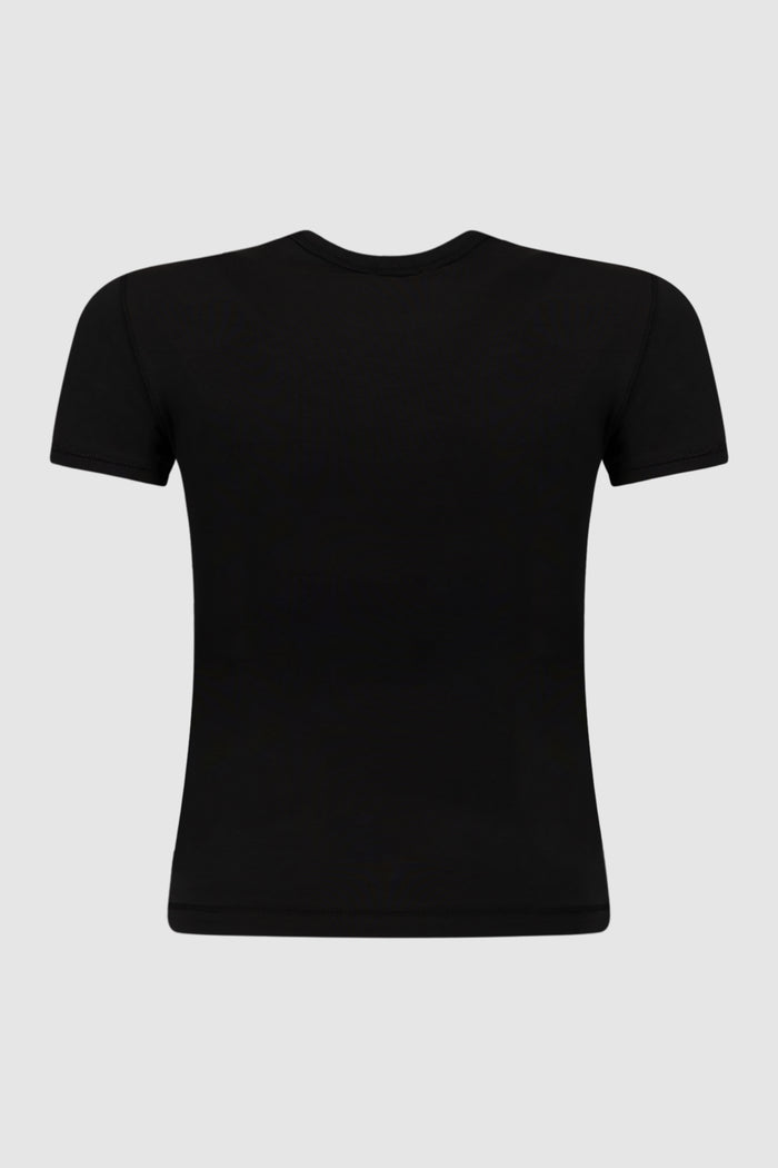 T-shirt slim con Oval D metallico-2