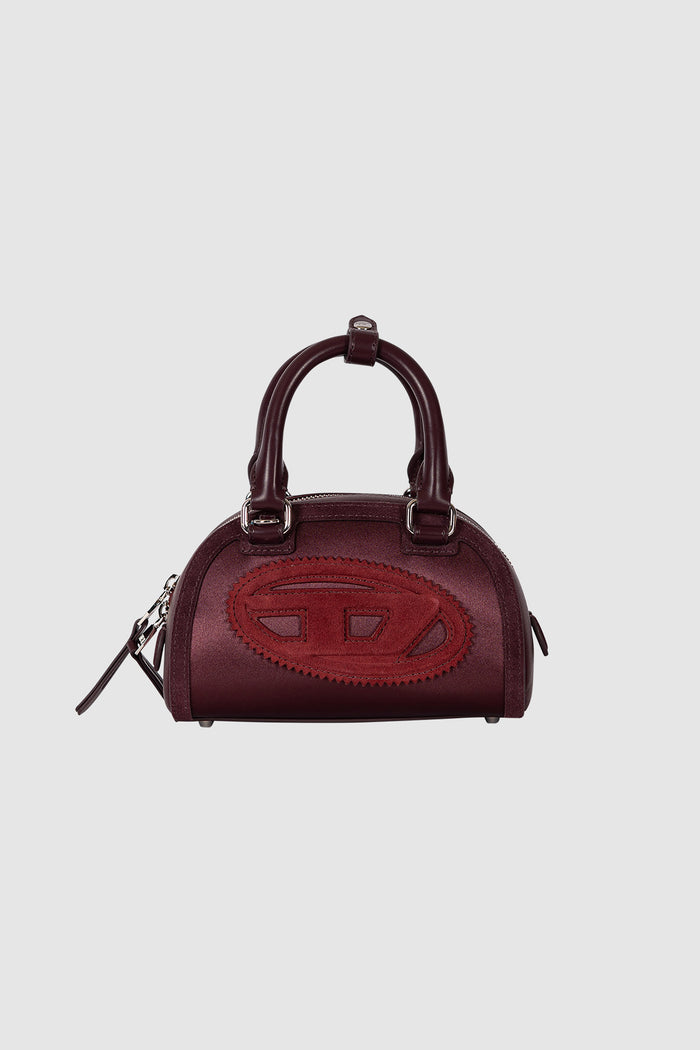 1DR Dome - Borsa bowling piccola in raso e scamosciato