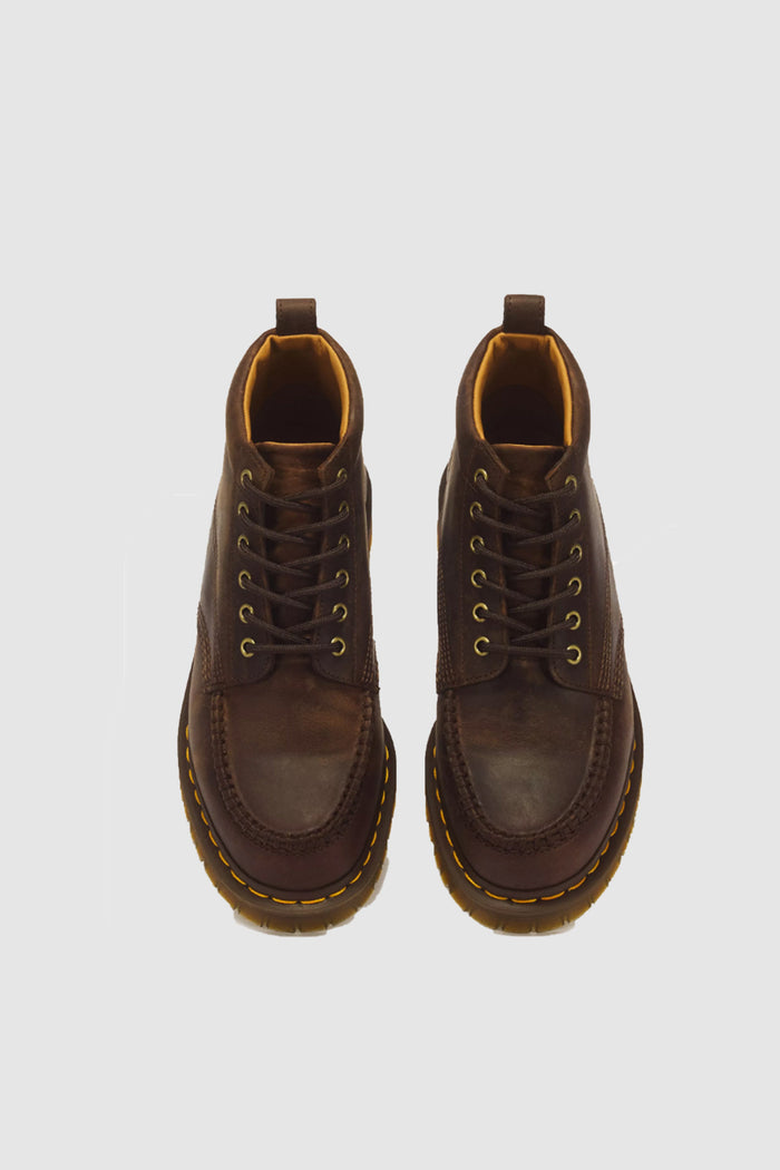 Stivali Lowell<BR/>Chikka Moc Toe in pelle Crazy Horse a 6 occhielli-2
