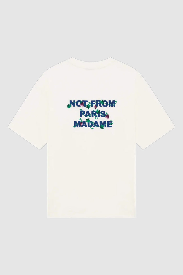 T-shirt con slogan ricamato a vite-2