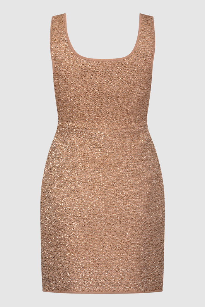 Mini abito in maglia con paillettes-2