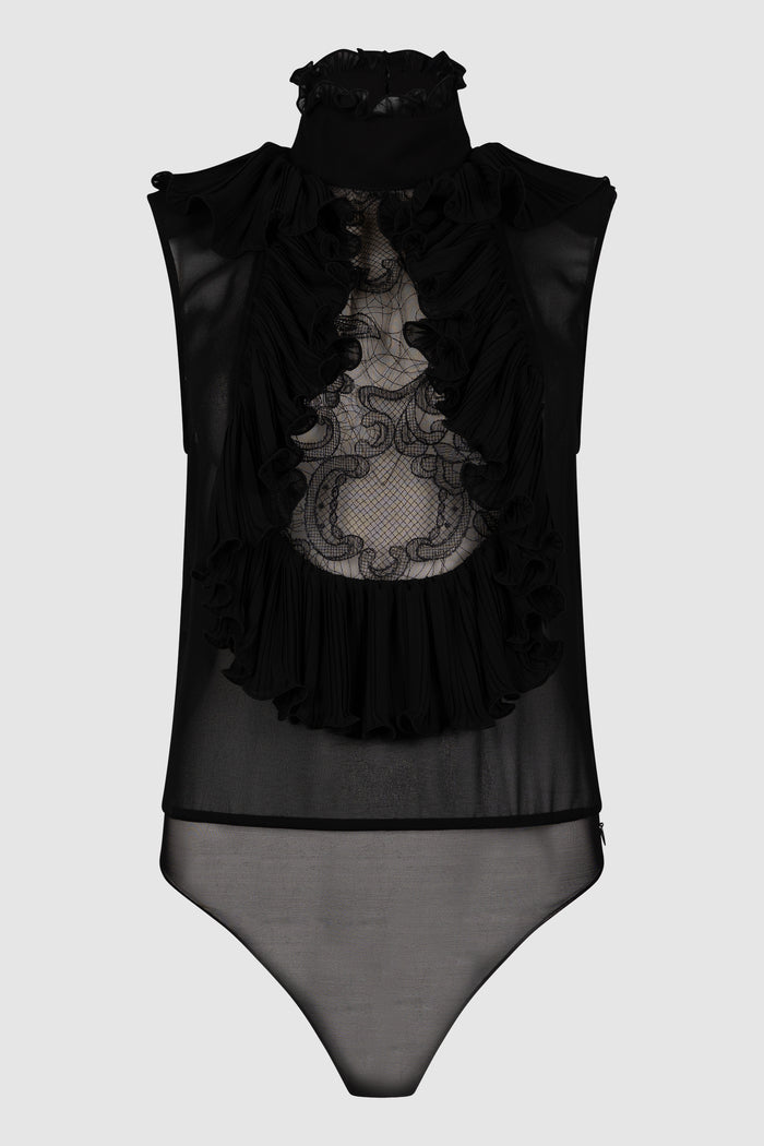 Body in georgette e pizzo