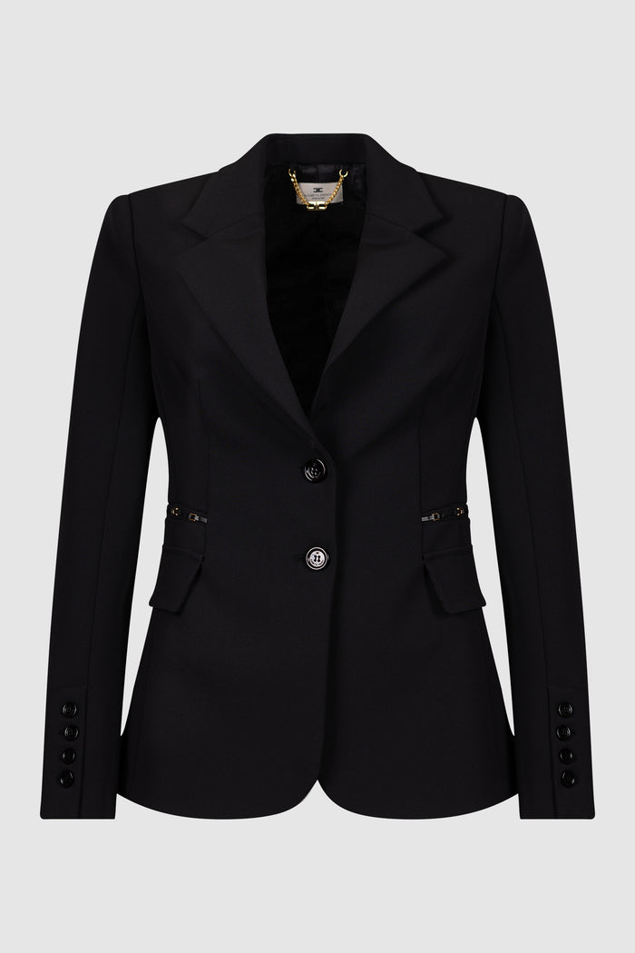 Giacca in doppio crêpe stretch