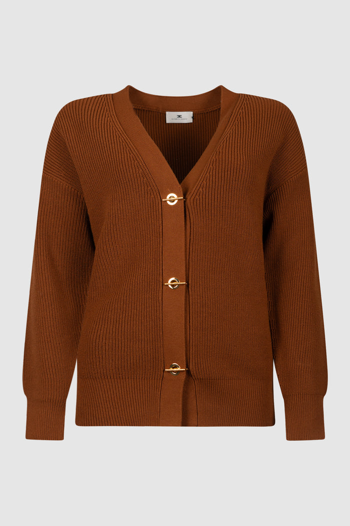 Cardigan in maglia con bottoni gioiello
