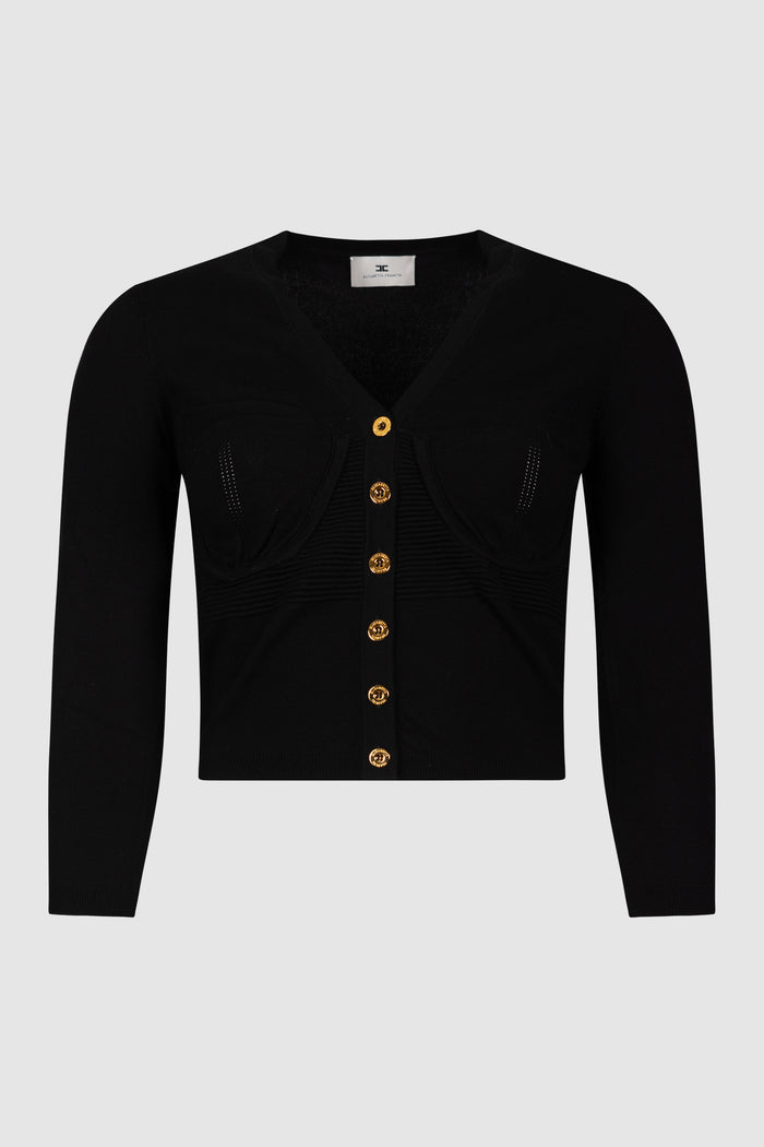 Cardigan bustier in maglia